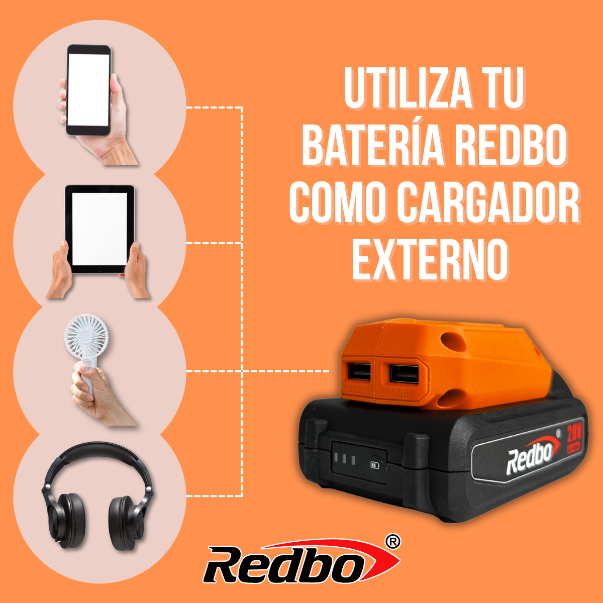 Cargador Inalámbrico Redbo UP 5V-2A-5