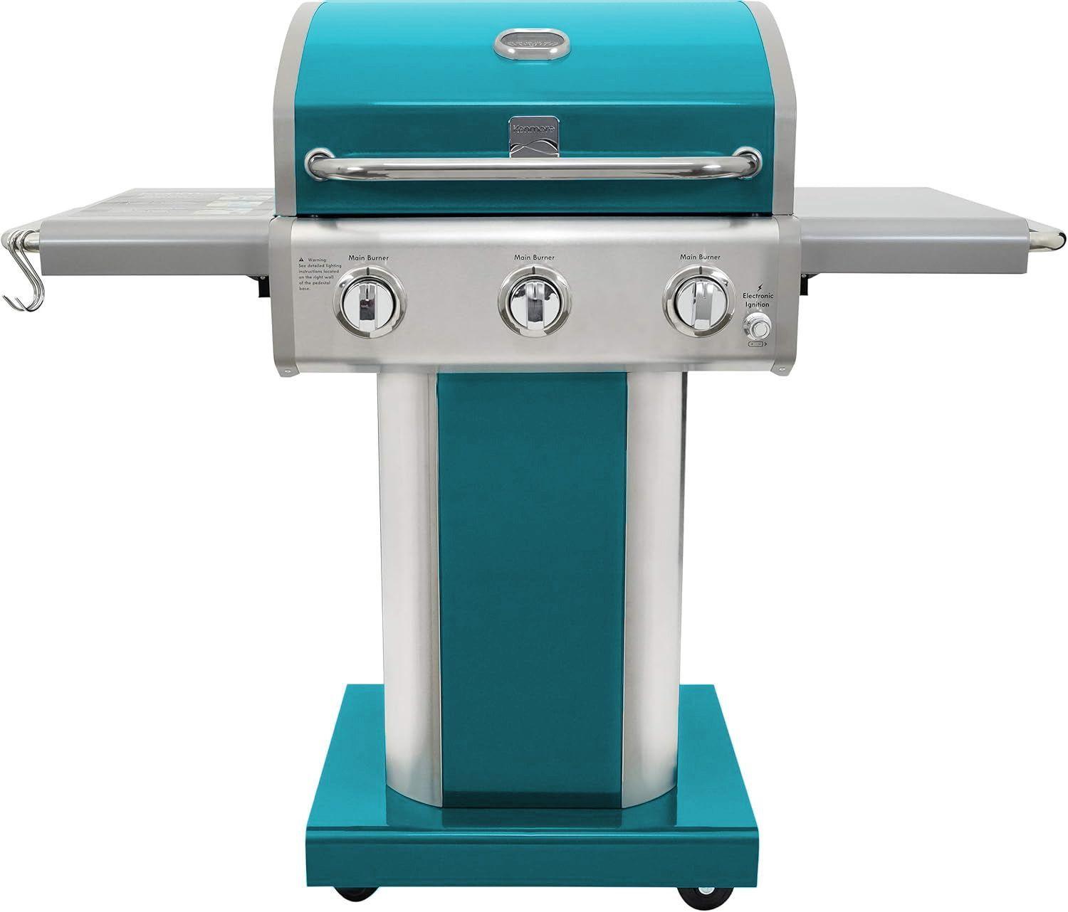 Parrilla a gas 3 Quemadores - Color Celeste-3