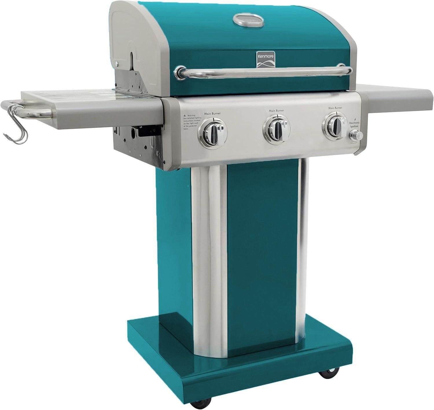 Parrilla a gas 3 Quemadores - Color Celeste-0