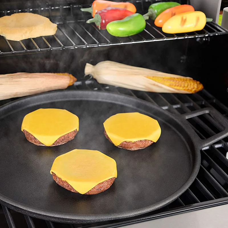 Plancha de hierro fundido para parrilla y cocina - Redonda -1