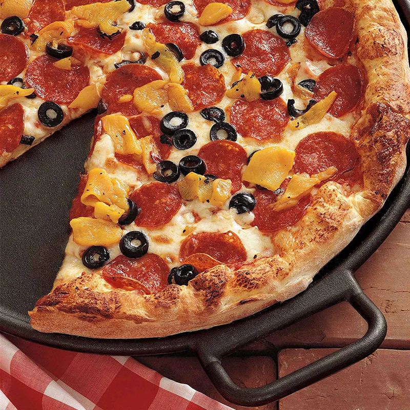 Plancha de hierro fundido para parrilla y cocina - Redonda -2