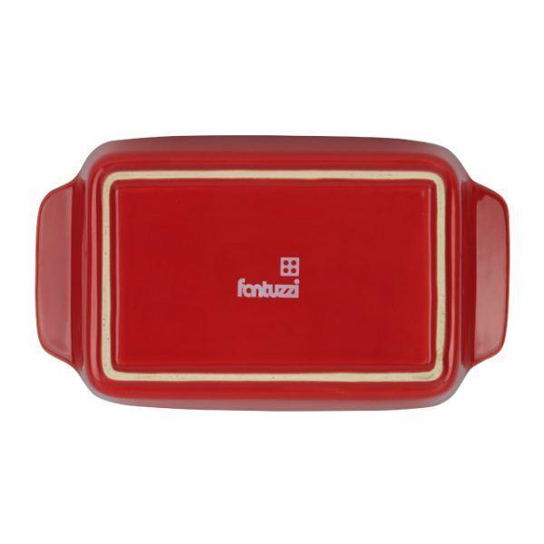 Fuente de cer mica para horno rojo Trento 38 x 21 5 x 7 5 cm FANTUZZI-5