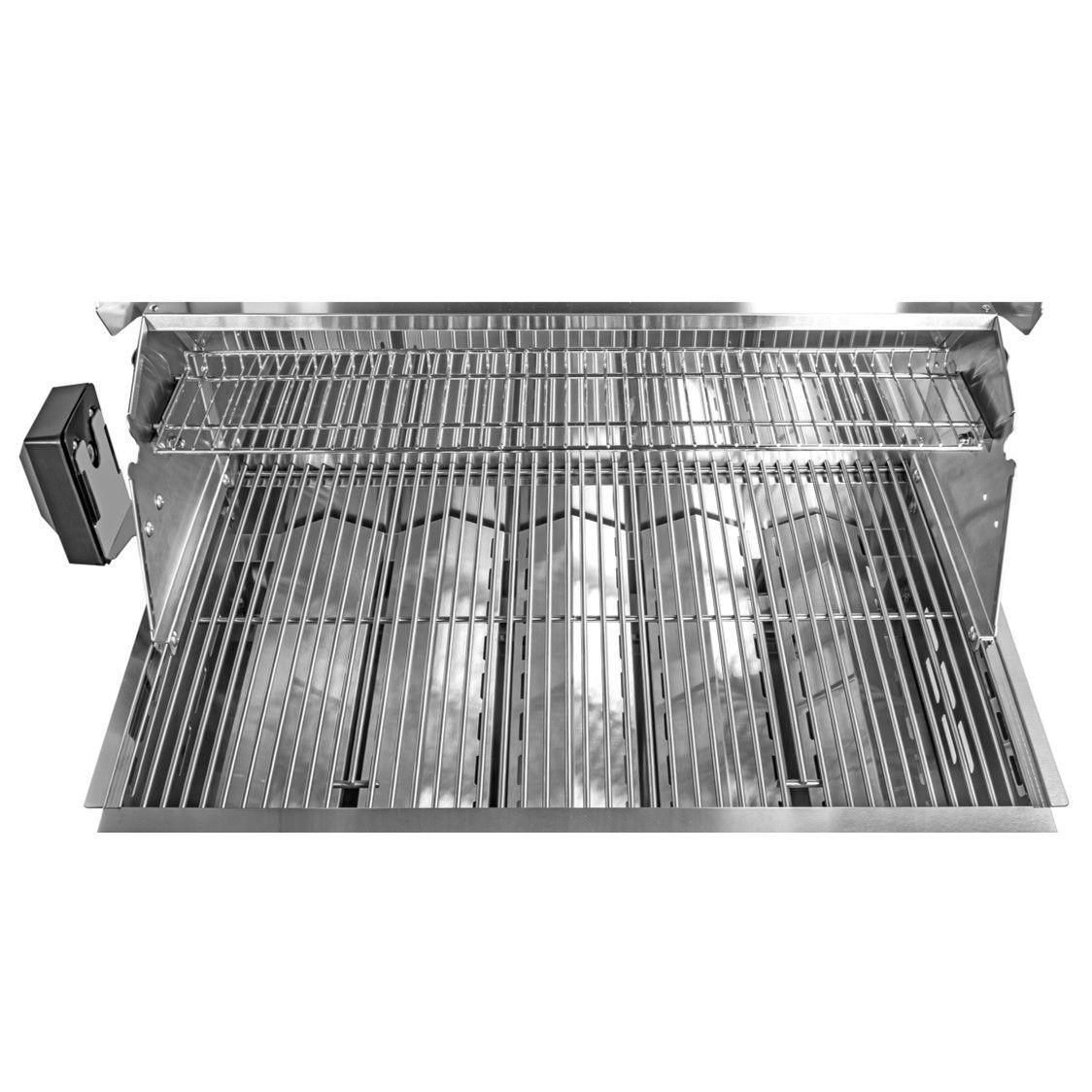 Parrilla A gas Empotrada 5 Quemadores + Spiedo con Motor-6