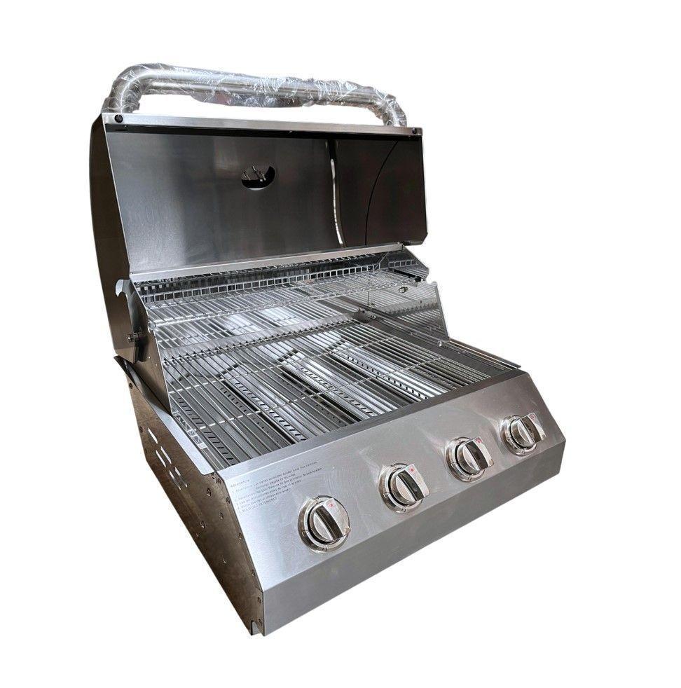Parrilla a gas empotrada de 4 quemadores Kinggrill + Set de asado-2