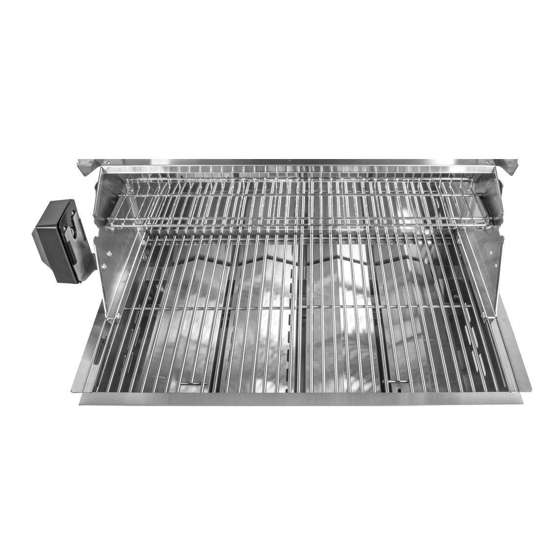 Parrilla A gas Empotrada 4 Quemadores + Spiedo con Motor-6
