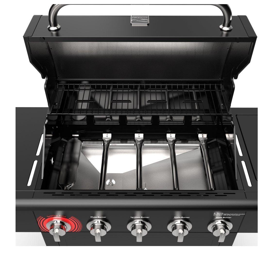 Parrilla a gas kenmore 5 Quemadores Quemador lateral Color Negro®-3