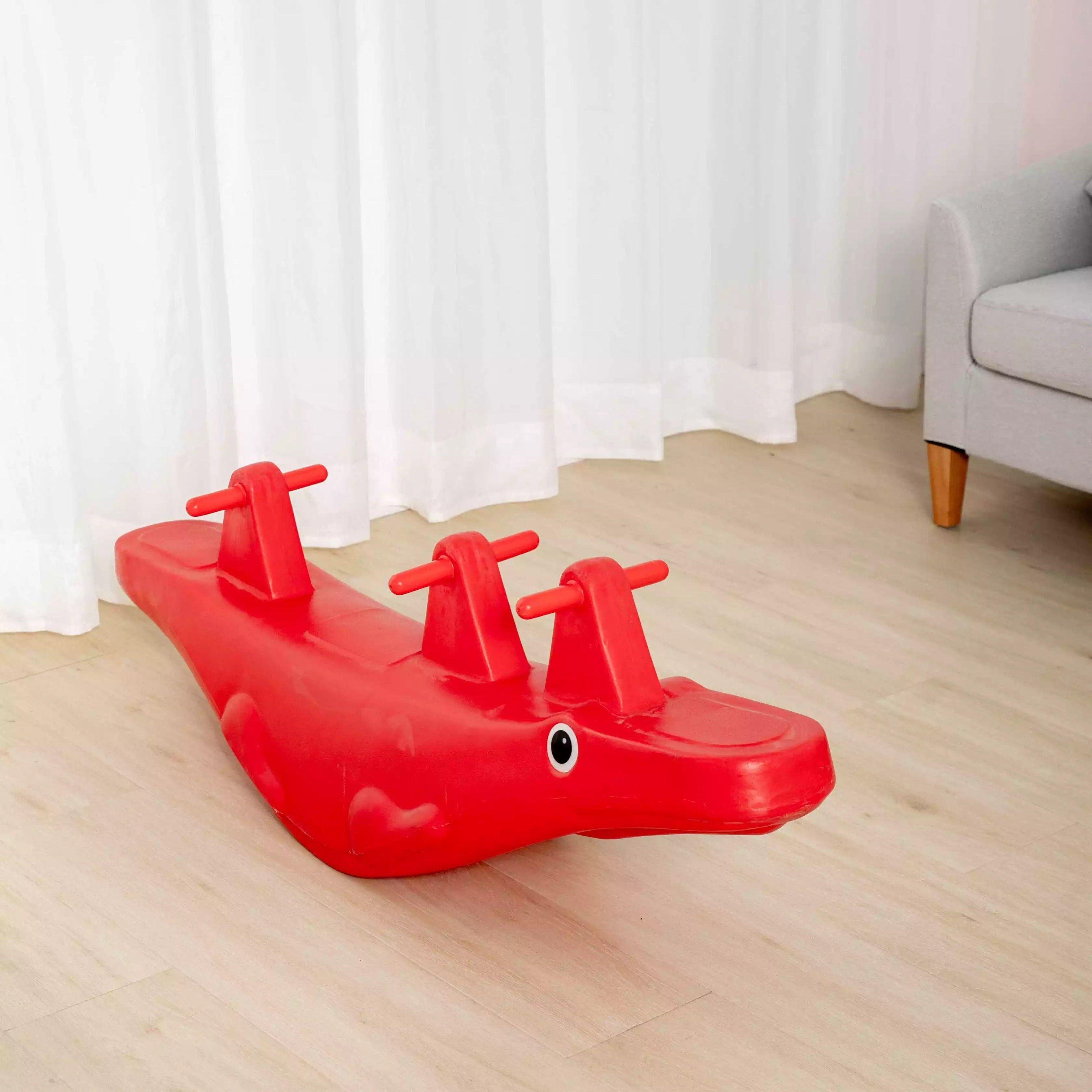 Balancín Triple Cocodrilo Colores Rojo-3