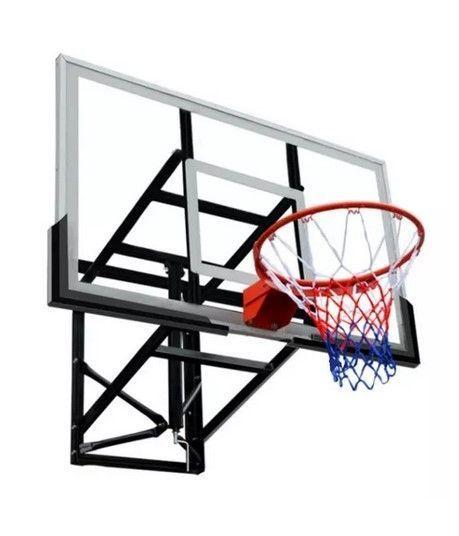 Tablero Vidrio Templado con Aro de Basketball Altura Ajustable-0