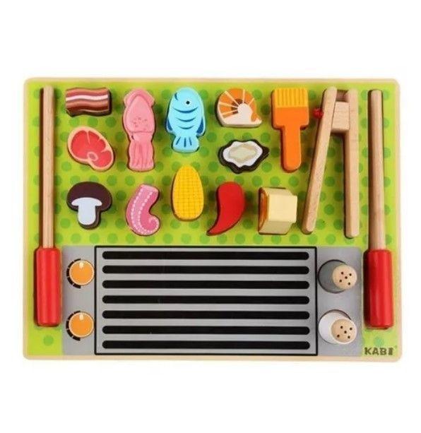 Juego Madera Encaje Set Parrilla Montessori-0