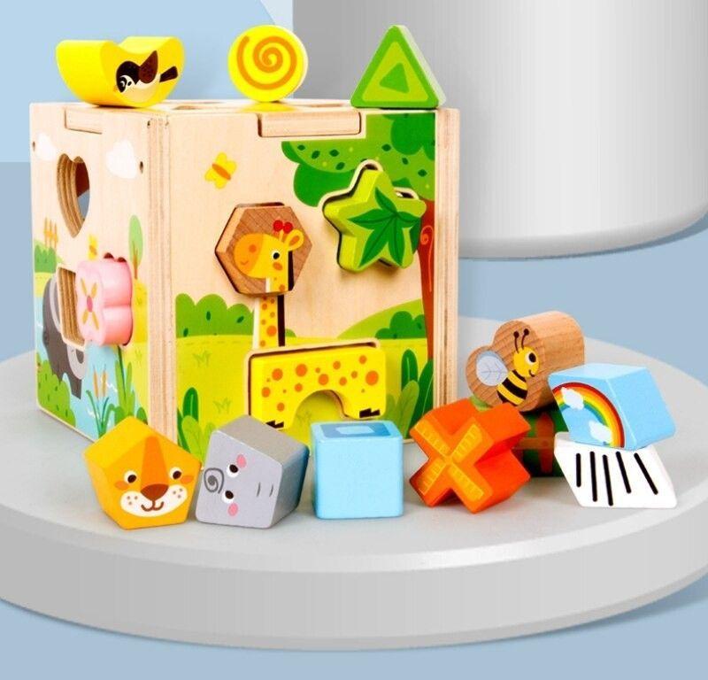 Juego Didáctico Madera Cubo Centro de Actividades Animales Xk-18-2