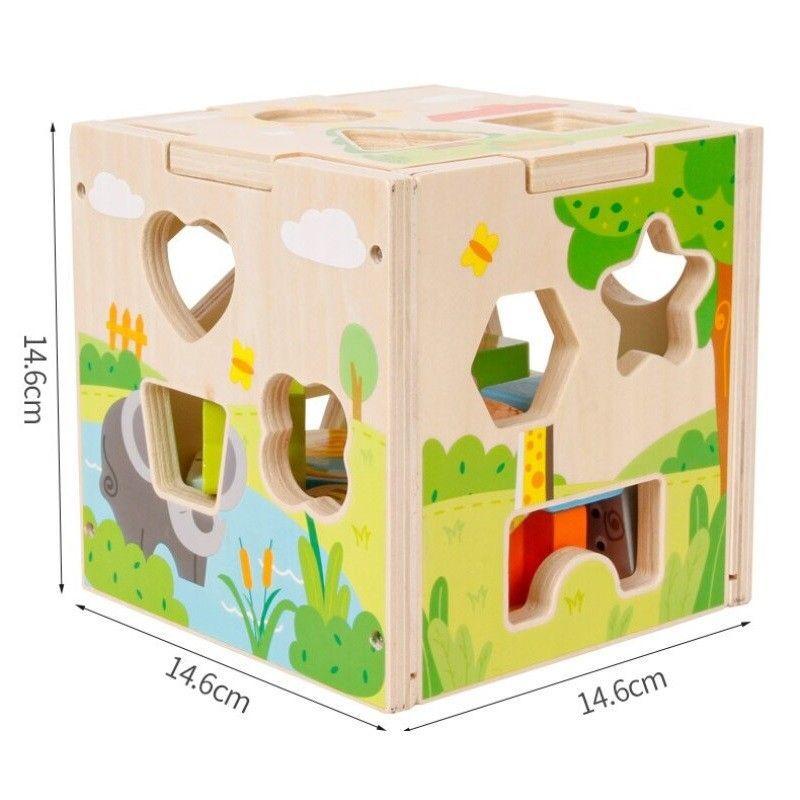 Juego Didáctico Madera Cubo Centro de Actividades Animales Xk-18-4