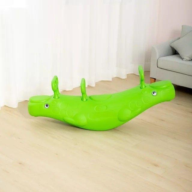 Balancín Triple Hipopótamo Colores Verde-2