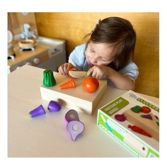 Juego Madera Didáctico Tabla Cortar Vegetales-1