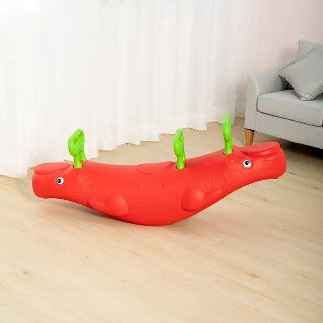 Balancín Triple Hipopótamo Colores Rojo-2