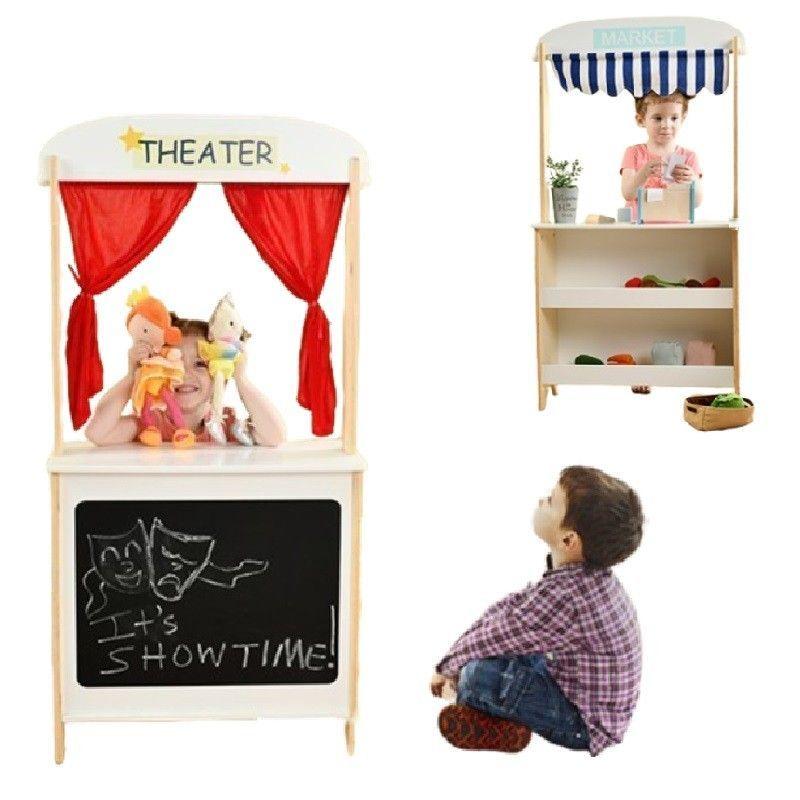 Juego Madera Puesto Doble: Teatro y Mercado-3