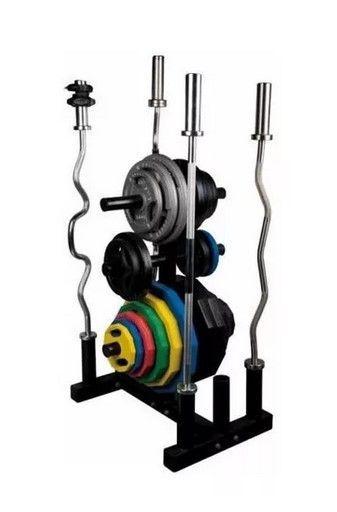Rack Soporte 6 Barras 18 Discos Olímpicos 52 mm-2