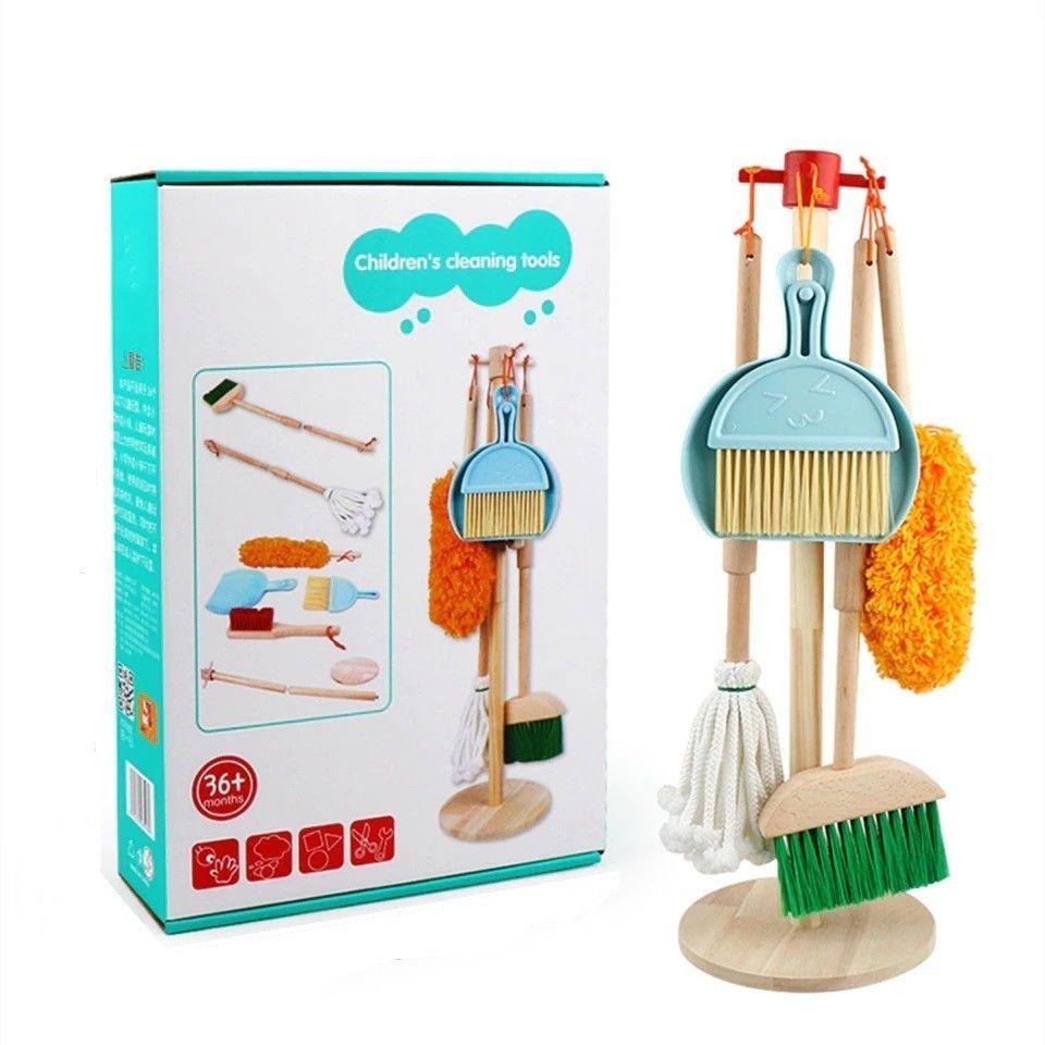 Juego Madera Set Aseo Limpieza-3
