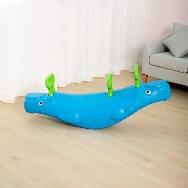 Balancín Triple Hipopótamo Colores Azul-2