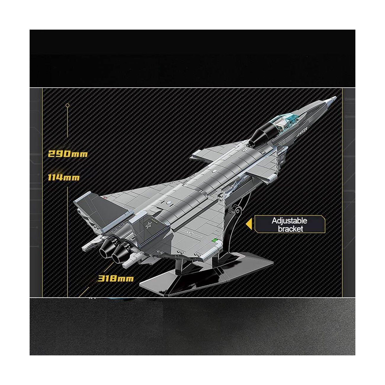 Avión Combate Caza J-20 Bloques Construcción-4