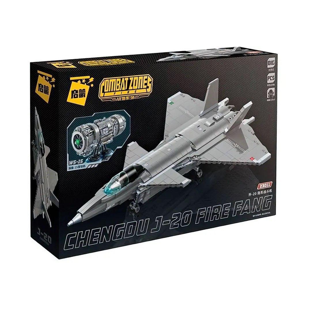 Avión Combate Caza J-20 Bloques Construcción-6