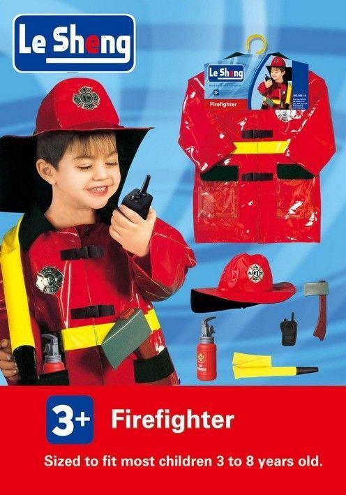 Disfraz y Accesorios Bombero Traje Rojo-6
