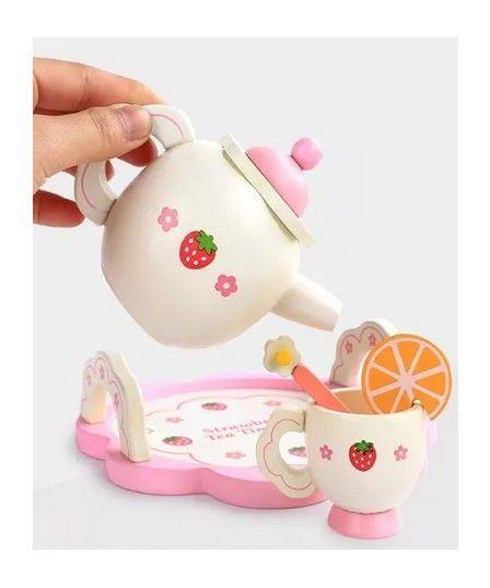 Juego Madera Set Té Tetera Tacitas Montessori-2