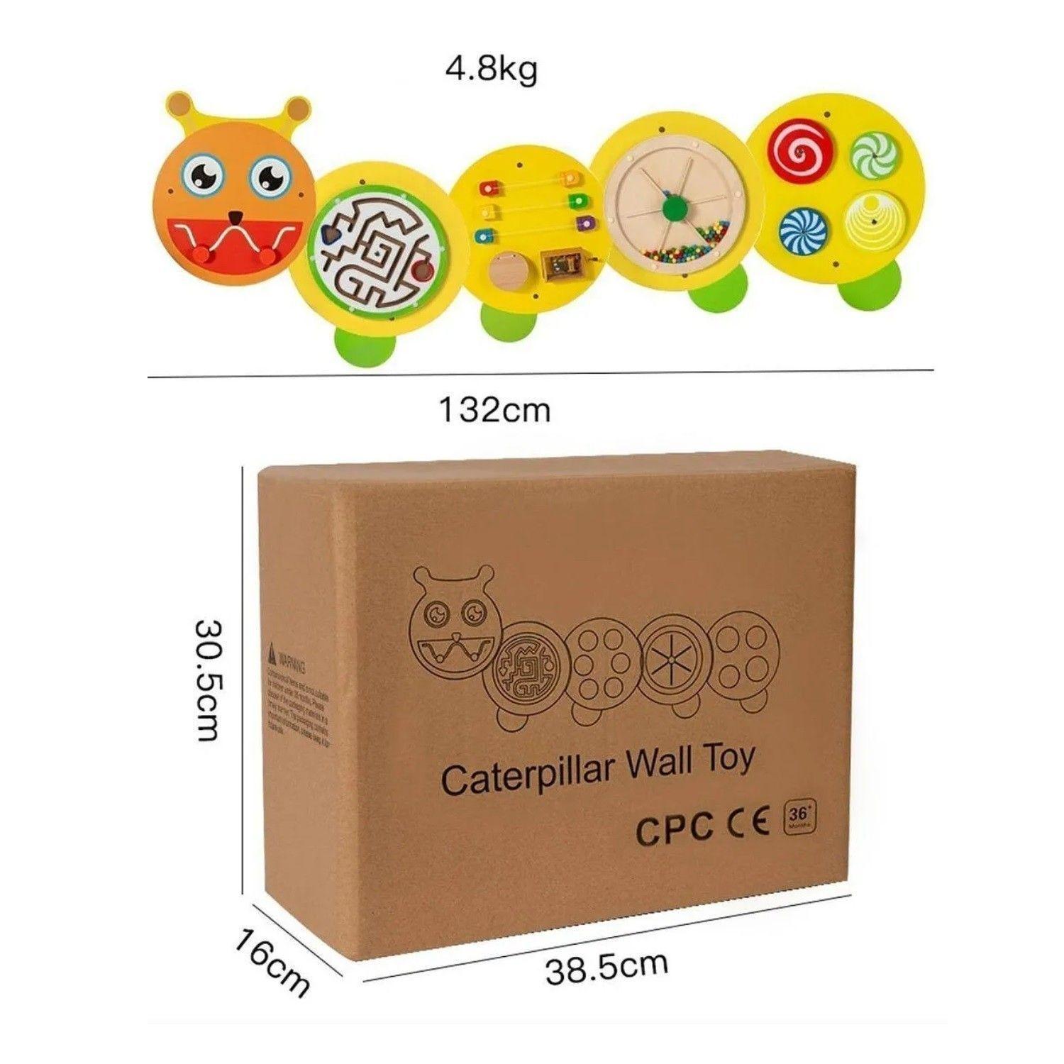 Juego Pared Madera Diseño Cuncuna 130 cm-3