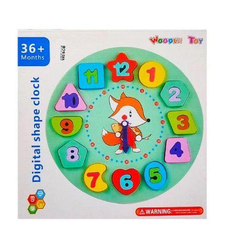 Juego Madera Reloj Encaje Numeros-2