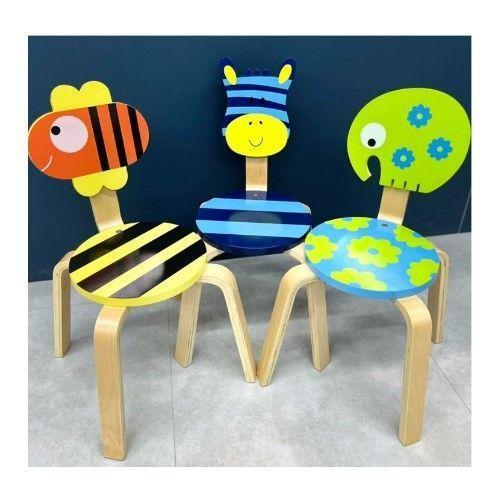 Silla Infantil Resistente Madera Diseño Elefante-2