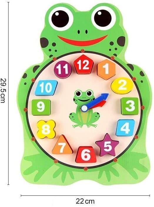 Juego Madera Reloj Encaje Buho o Rana Xk-43-4