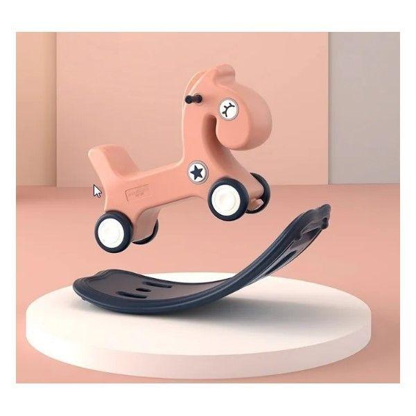 Correpasillos Bebé 2 en 1 Caballito Rosado-2