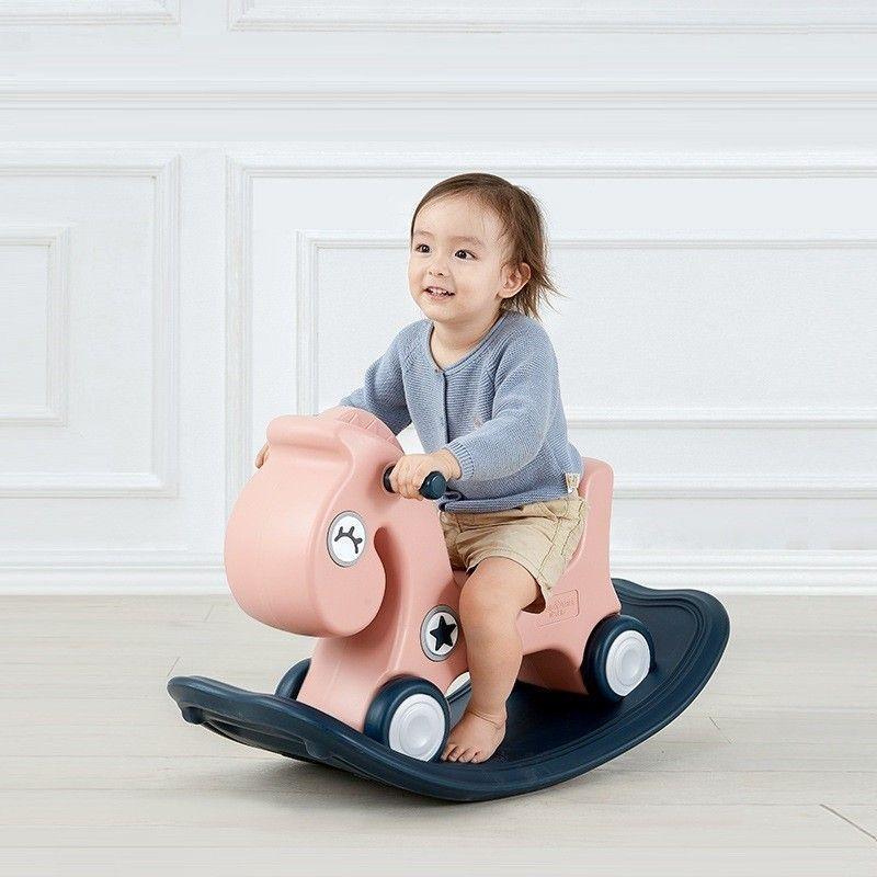 Correpasillos Bebé 2 en 1 Caballito Rosado-4