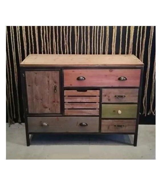 Cómoda Cajonera Vintage Retro Ancha-0