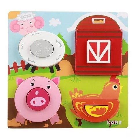 Juego Didáctico Madera 5 Puzzles Encaje Montessori-4