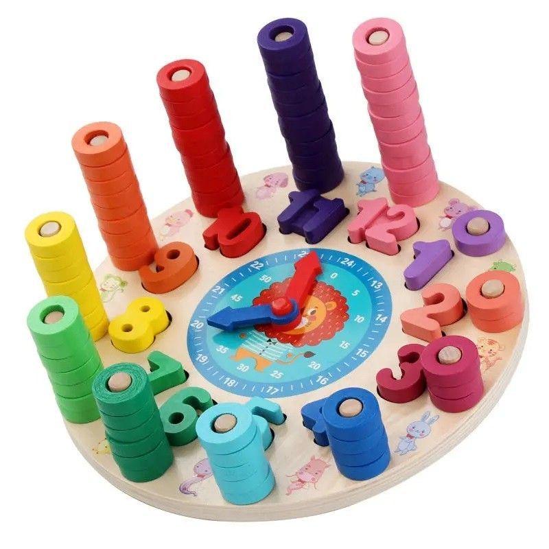 Juego Madera Reloj Encaje Zk-165-2