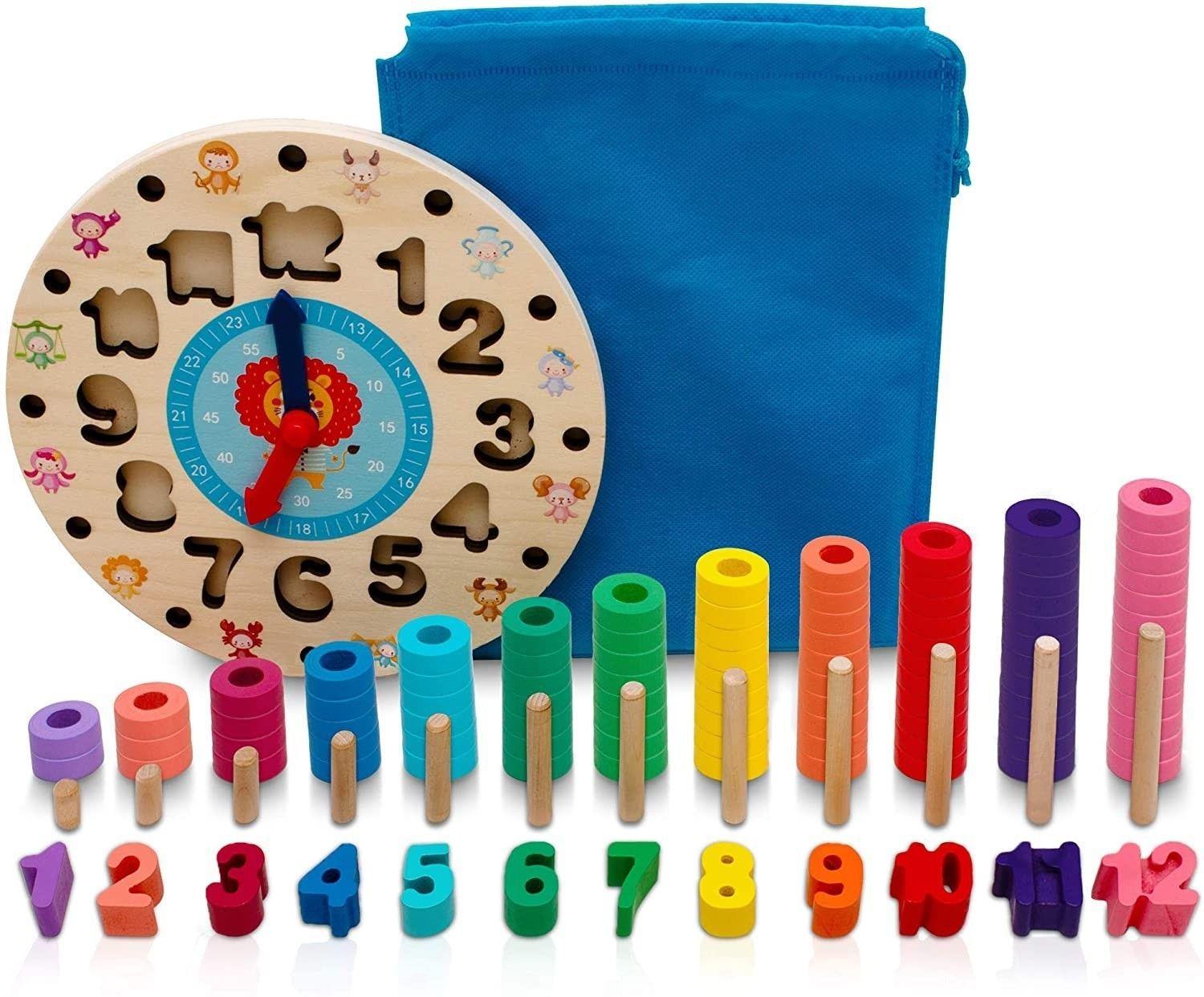 Juego Madera Reloj Encaje Zk-165-5