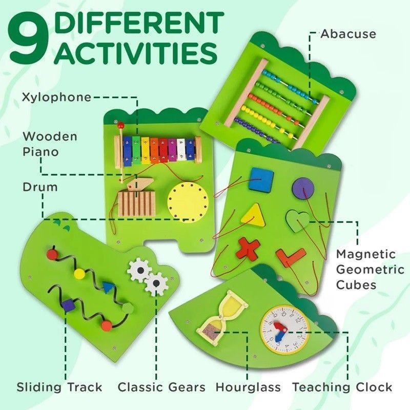 Juego Pared Madera Diseño Caimán-2