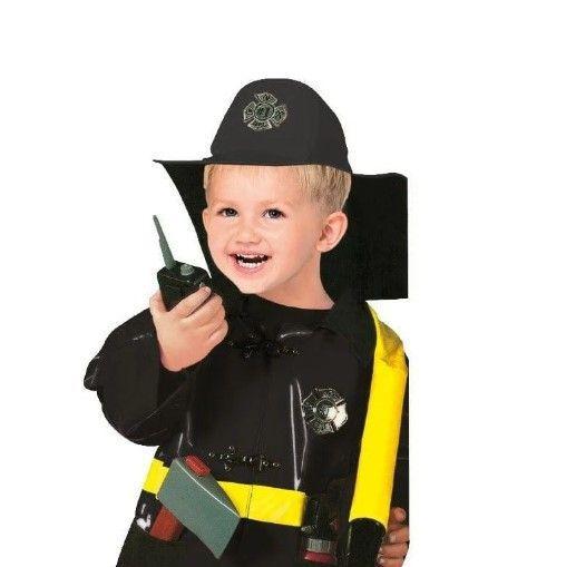 Disfraz y Accesorios Bombero Traje Negro-4