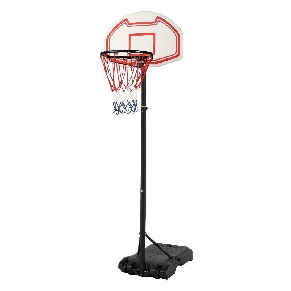 Aro Basketball Pedestal Altura Ajustable 45 cm Blanco-0