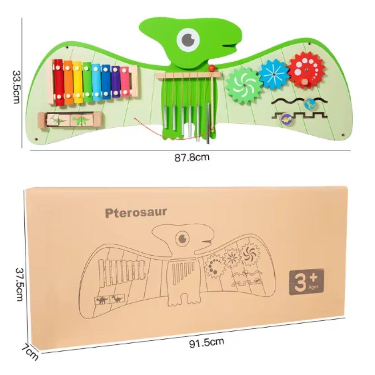 Juego Pared Madera Diseño Pterodactilo-2