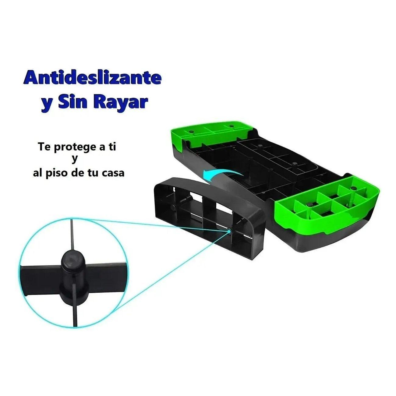 Banco para Fitness Gimnasia Yoga Pilates 2 Niveles Verde-2