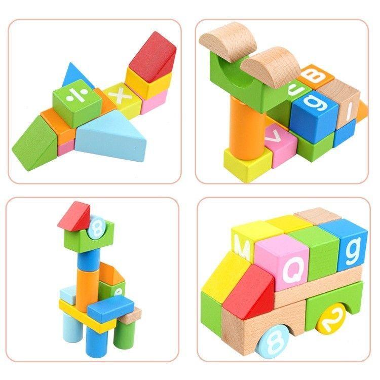 Set Bloques Madera 100 Piezas-4