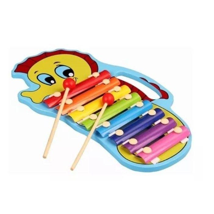 Juguete Didáctico Madera Musical Xilófono 8 Tonos Animales Zk-118-3