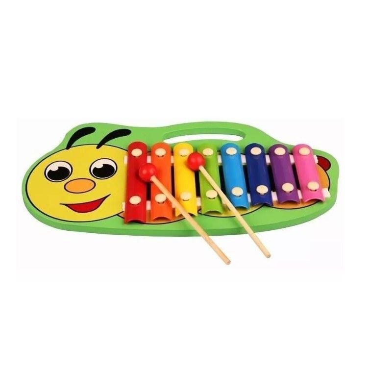 Juguete Didáctico Madera Musical Xilófono 8 Tonos Animales Zk-118-4