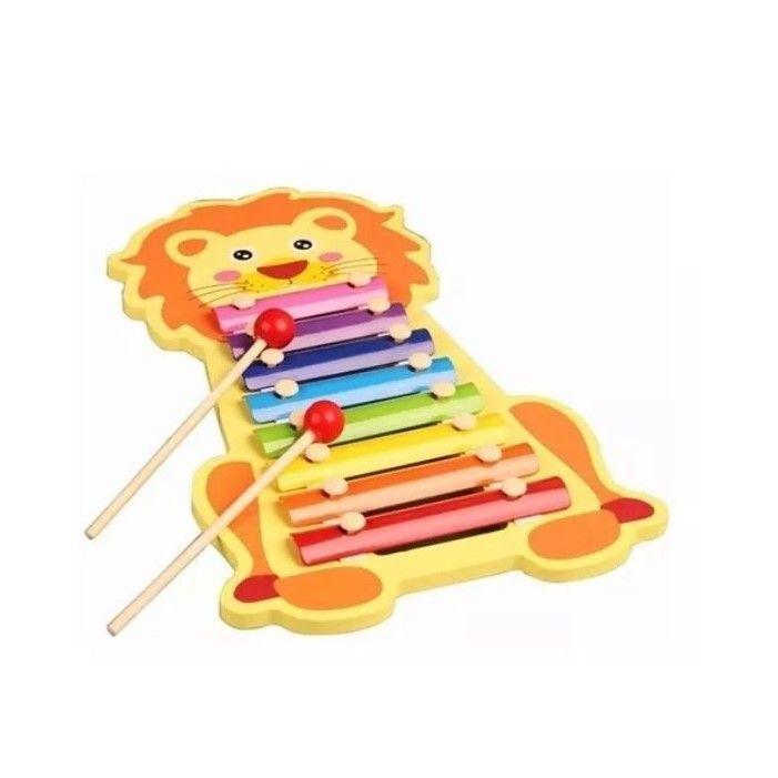 Juguete Didáctico Madera Musical Xilófono 8 Tonos Animales Zk-118-5