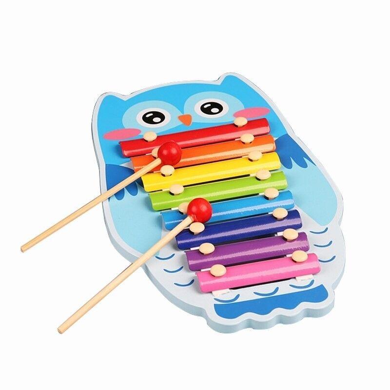 Juguete Didáctico Madera Musical Xilófono 8 Tonos Animales Zk-118-6