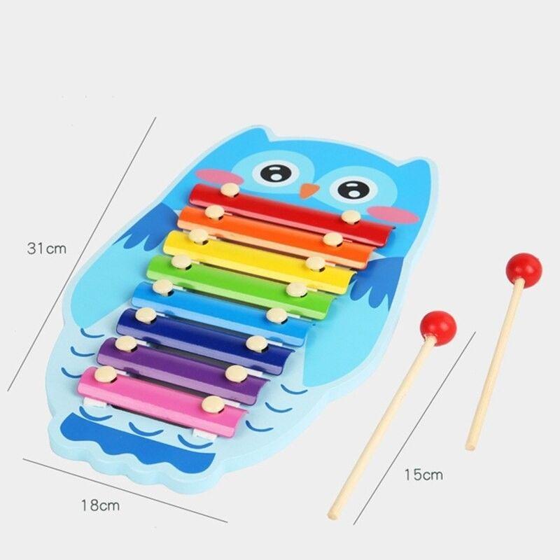 Juguete Didáctico Madera Musical Xilófono 8 Tonos Animales Zk-118-7