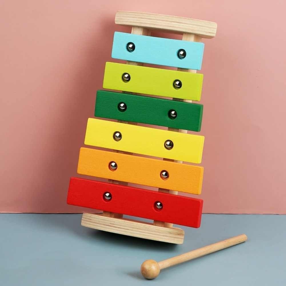 Juguete Didáctico Madera Musical Xilófono 6 Tonos Zk-121-1