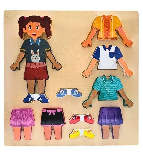 Juego de Vestir con Ropa Intercambiable y Pizarra Niña-2