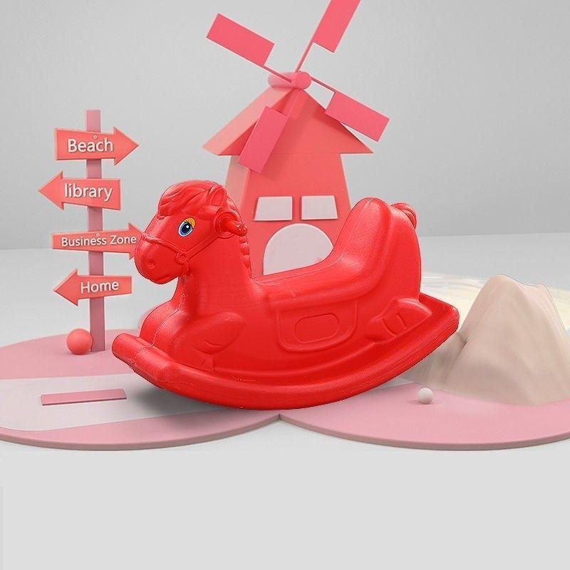 Balancín Individual Caballo Colores Rojo-3